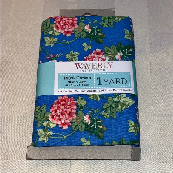 Waverly Other - Waverly Inspirations Blue Floral Fabric 1 Yard